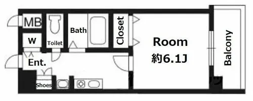 スワンズ京都二条城北【2階】の間取り