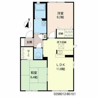 プレジール アン B棟【1階】の間取り