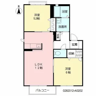 サンモール【A0202号室】の間取り