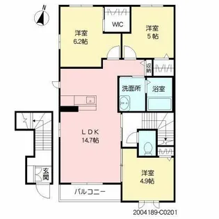 シャンティ C棟【2階】の間取り