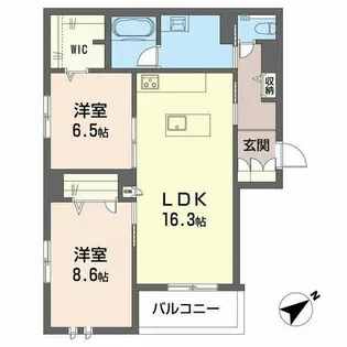 エクラージュ覚王山【0201号室】の間取り