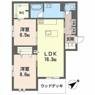 エクラージュ覚王山【0101号室】の間取り