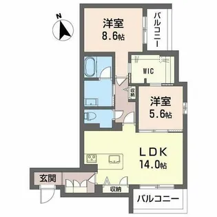 NGE金山プルミエ【0201号室】の間取り