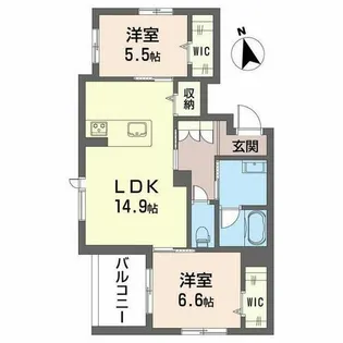 NGE金山プルミエ【0203号室】の間取り