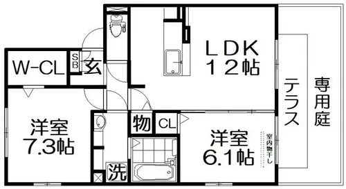 フェリオ【1階】の間取り