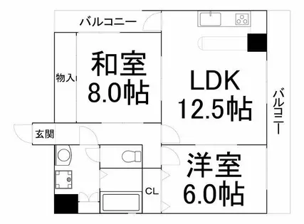 プロスピリティ四天王寺【3階】の間取り