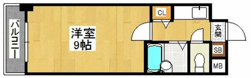 リヴァーオンステイツ【4階】の間取り