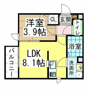 福岡県北九州市八幡西区黒崎5丁目【アパート】の間取り