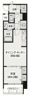 スプランディッド淀屋橋DUE【13階】の間取り