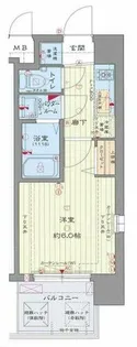ドルチェヴィータ北浜【9階】の間取り