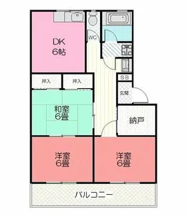 朝日マンション【3-C号室】の間取り