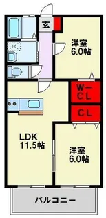 サンハイムせんり1【1階】の間取り