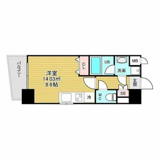 S-RESIDENCE福島Luxe【2階】の間取り