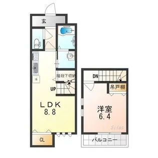 大阪府守口市南寺方南通2丁目【タウンハウス】の間取り