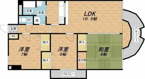 ダイヤモンドパレス【3階】の間取り
