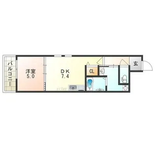大阪府大阪市住之江区西住之江3丁目【アパート】の間取り