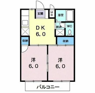 シティハイツ宮脇【2階】の間取り