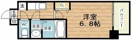 フォーリアライズ大正ノーブル【7階】の間取り