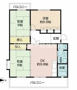 シュロス若江【4階】の間取り