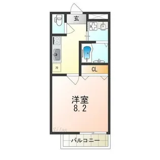 大阪府大阪市住之江区中加賀屋4丁目【アパート】の間取り