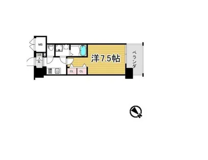 エスプレイス難波サウスゲート【5階】の間取り