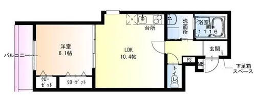大阪府東大阪市横沼町1丁目【アパート】の間取り
