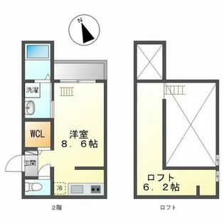 THE TERRACE(ザテラス)【2階】の間取り