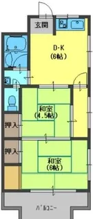田村グリーンハイツ【3階】の間取り