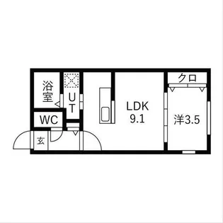 北海道札幌市西区琴似四条7丁目【マンション】の間取り