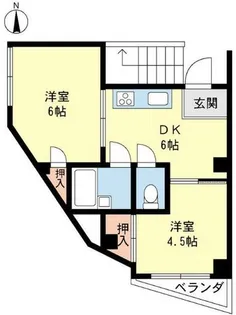 藤田ホワイトマンション【5階】の間取り
