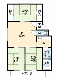 百石マンション 2号館【B-2号室】の間取り