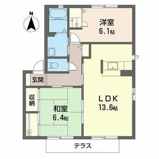 ベルローズ【0101号室】の間取り