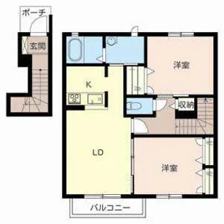 シャーメゾン稲田本町【B202号室】の間取り