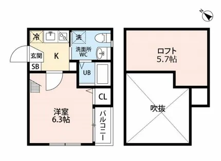 harmonie博多アルモニ【2階】の間取り