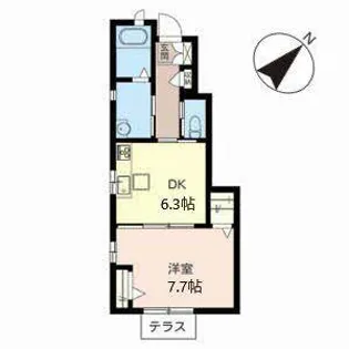 シャーメゾン桜木【1階】の間取り