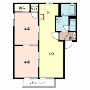 シャーメゾン東延末【0201号室】の間取り