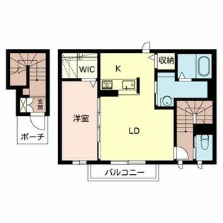 シャーメゾンみらい【0201号室】の間取り