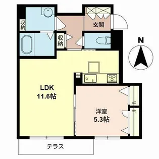シャーメゾン 橘【0103号室】の間取り