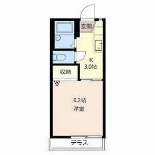グリーンヒルハイツ【0106号室】の間取り