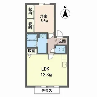 ラ・メール【0102号室】の間取り