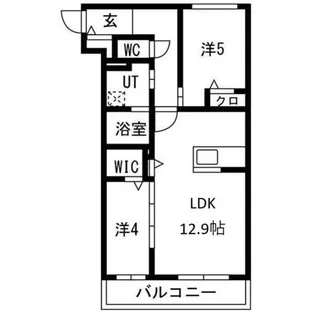 NCウイング中央【4階】の間取り