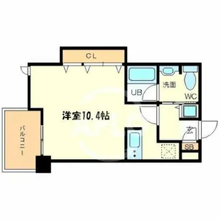 クロスレジデンス大阪新町【2階】の間取り