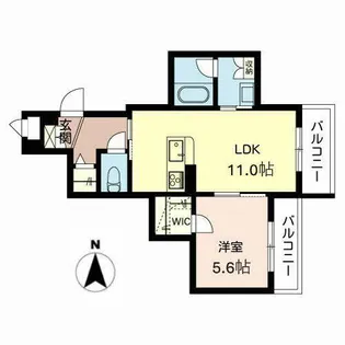 オーク・フォート【0206号室】の間取り