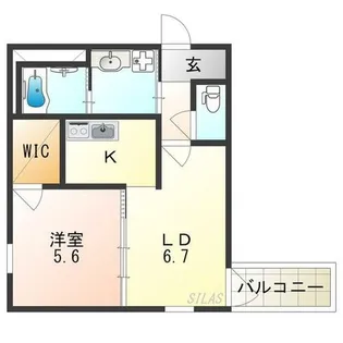 大阪府大阪市住吉区清水丘3丁目【アパート】の間取り