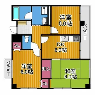 アメニティレジス富田林【4階】の間取り