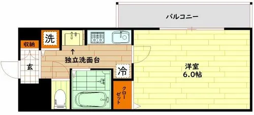 プレサンス梅田北パワーゲート【5階】の間取り