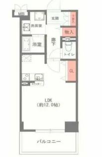 エスリード長堀タワー【716号室】の間取り