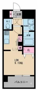 LIBTH博多住吉PREMIER【2階】の間取り