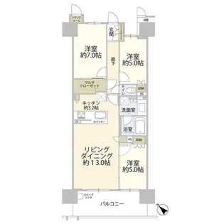 セントアイナ藤が丘(0004224)【14階】の間取り