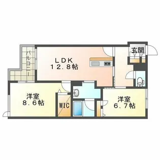 エクセレントガーデンヒルズA【2階】の間取り